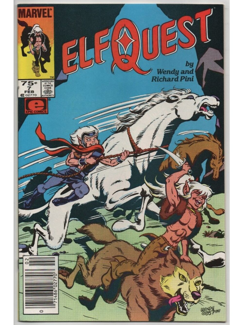 ElfQuest 7 Marvel Comics 1986 VF 8.0 Wendy Richard Pini